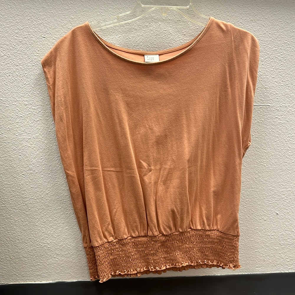 A New Day Smocked Waist Top Size Large
